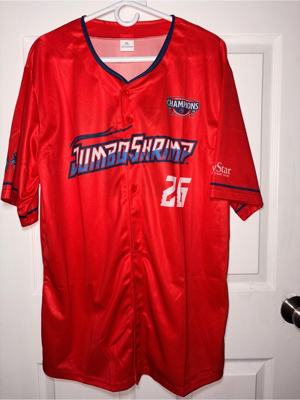Jumboshrimp Red Team Baseball Jersey - Unbranded